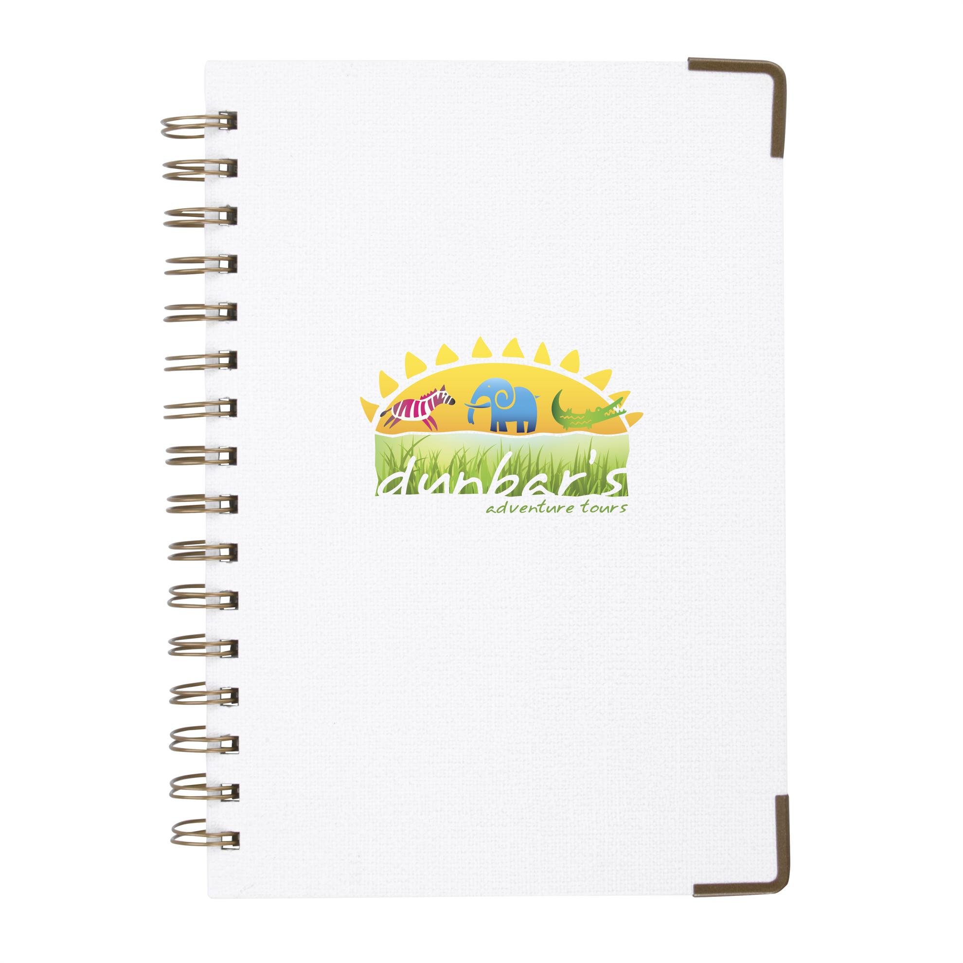 Good Value™ Woven Paper Hardback With Metal Accents Notebook 14