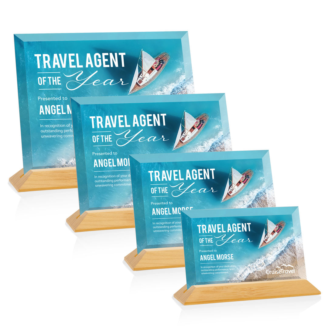 Embassy VividPrint™ Award - Starfire/Bamboo (Horiz)