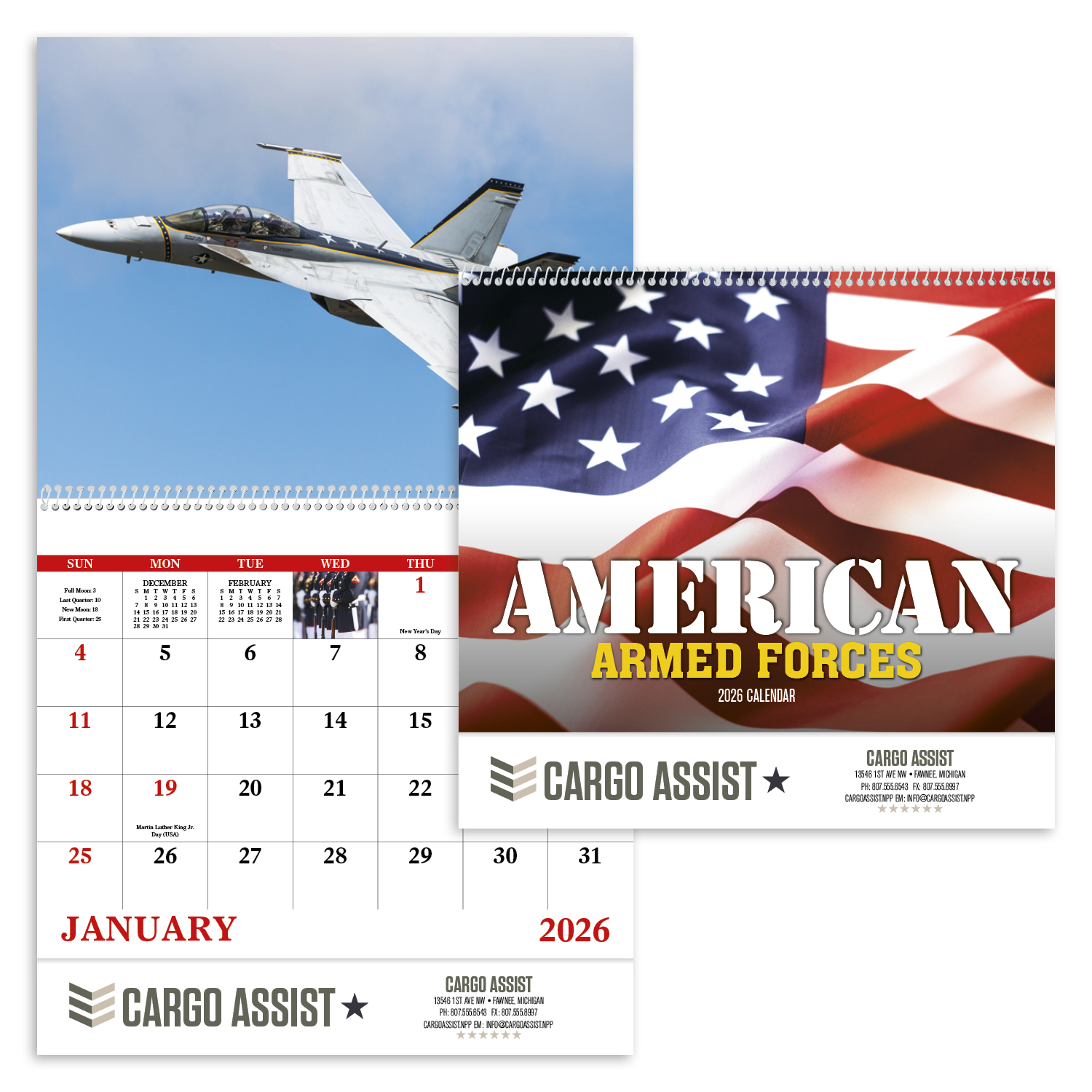 Good Value™ American Armed Forces - Spiral Calendar 48