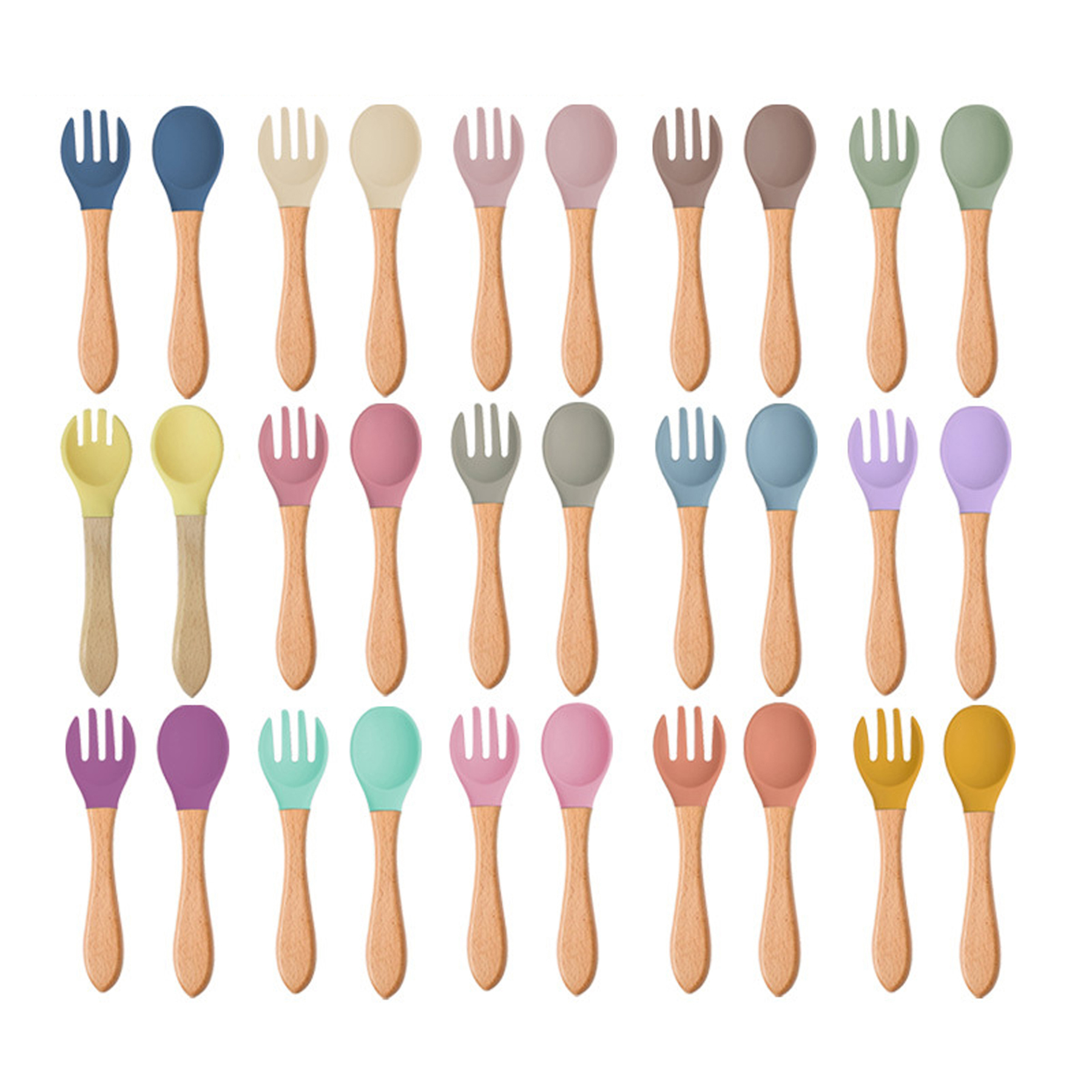 Eco-Friendly Bamboo and Silicone Baby Feeding Set 2
