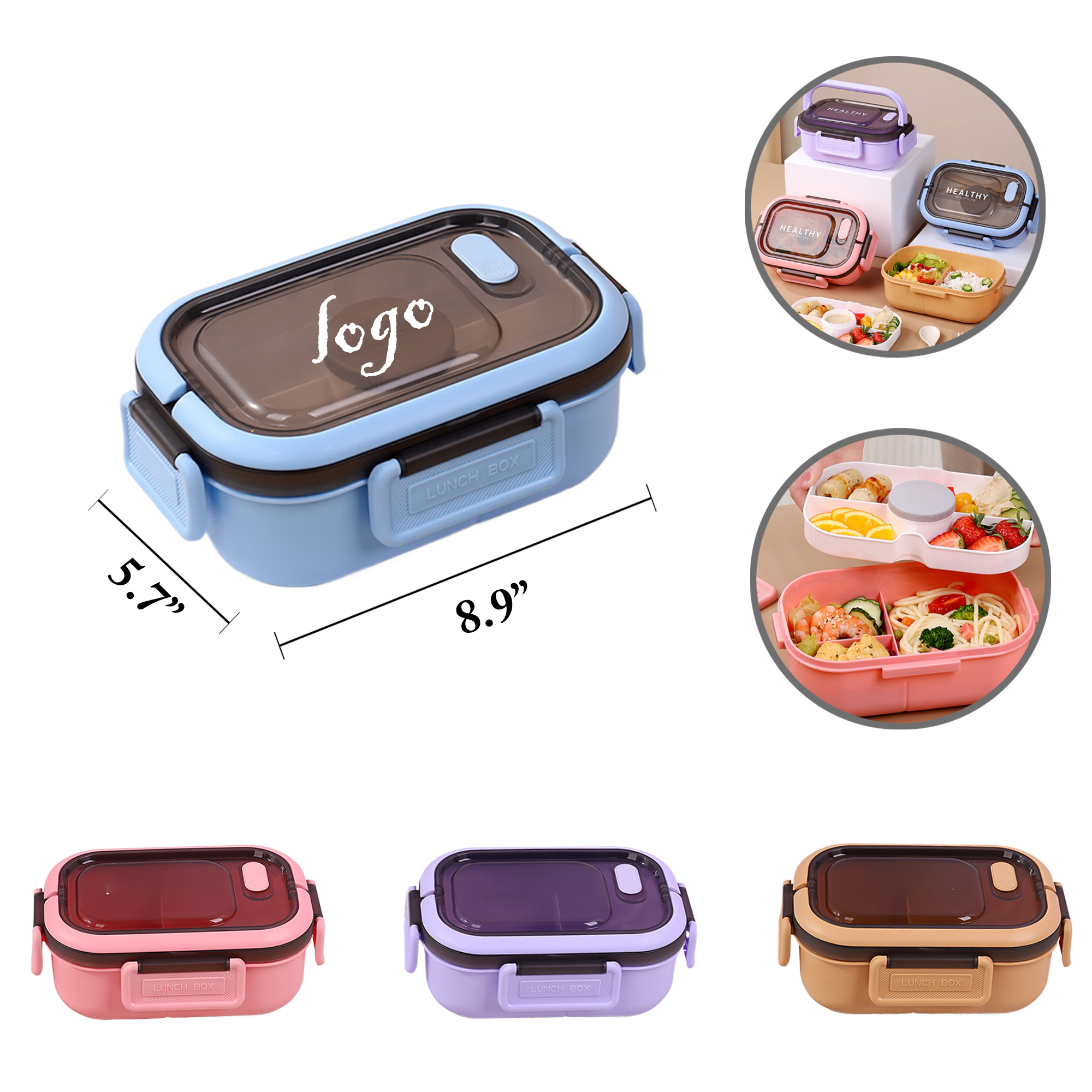 MOQ25 Portable PP Bento Box For Outdoor Fruit Storage 2