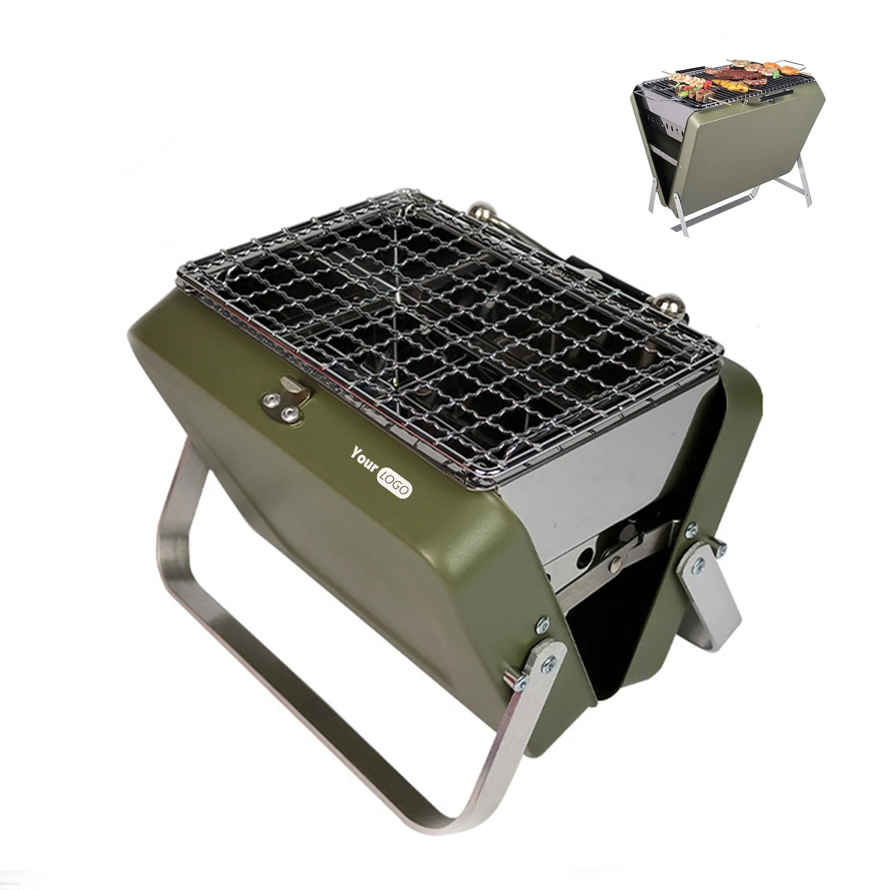 Stainless Steel Outdoor Camping Portable Barbecue Grill 2