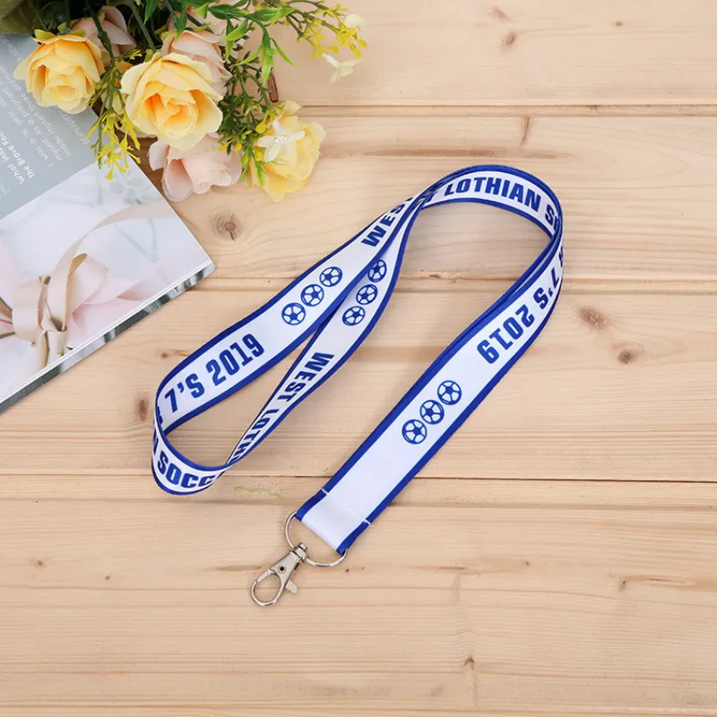 Custom reflective strip work ID lanyard nylon neck strap 7