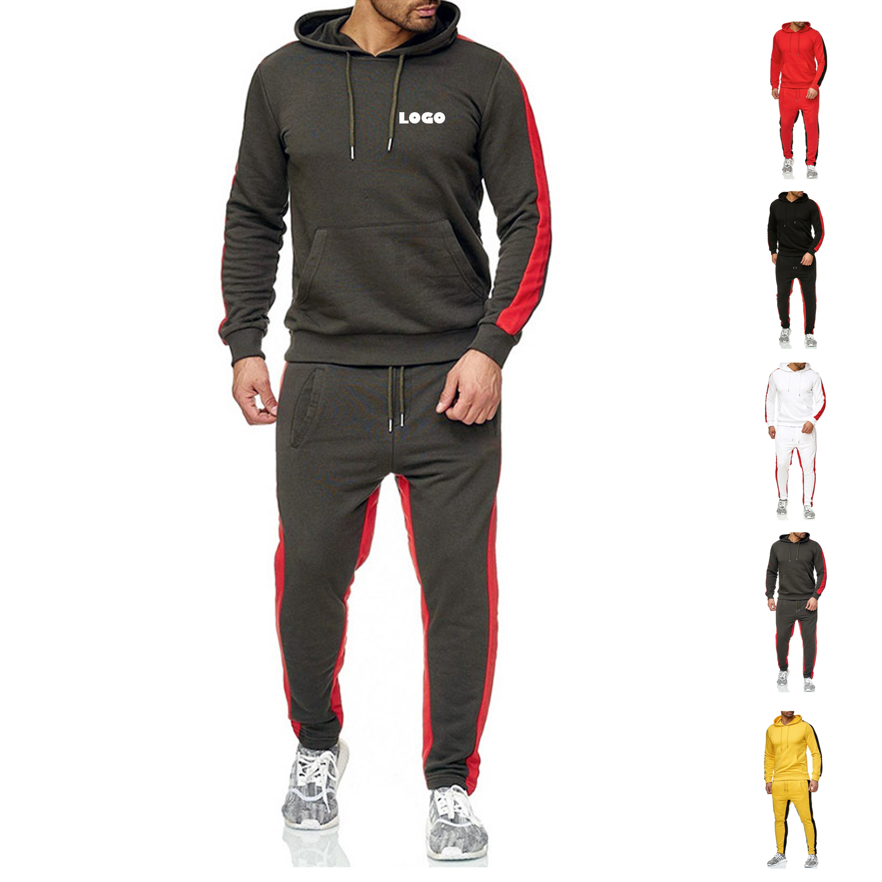 Men Casual Jogging Tracksuit Set 2