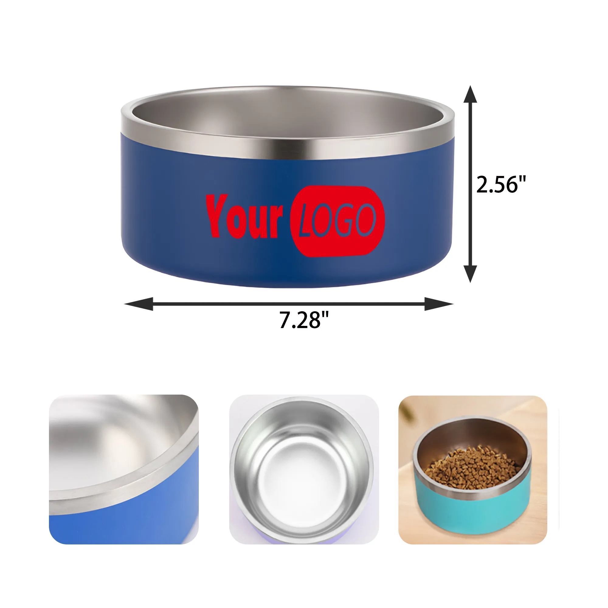 MOQ 50 PCS 42OZ Stainless Steel Pet Dog Bowl 2