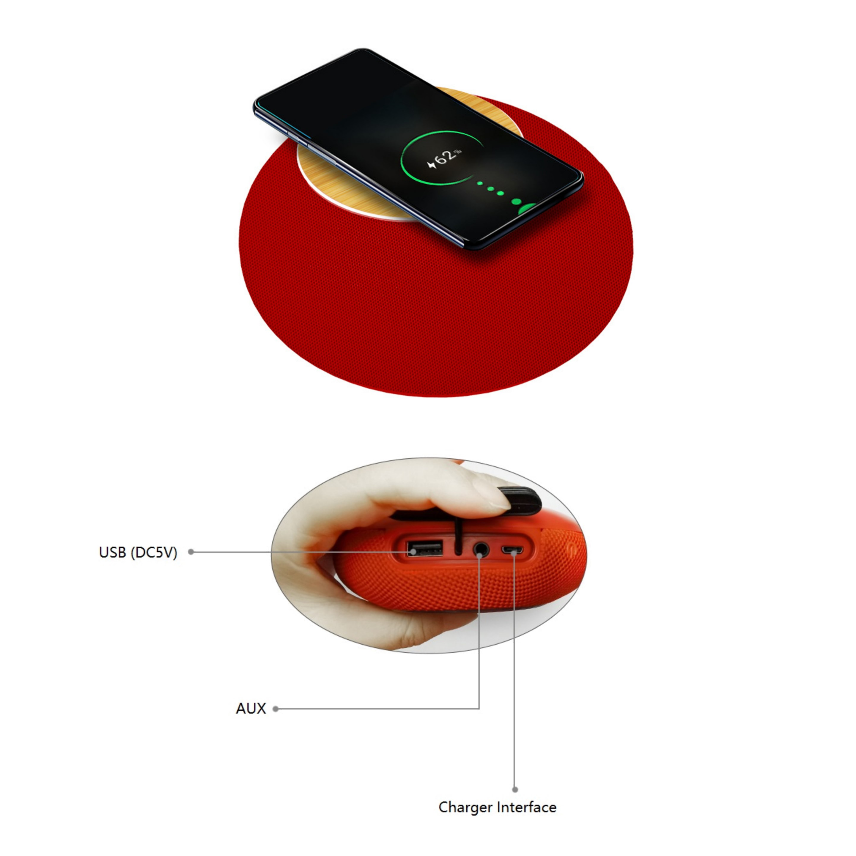 Mini Wireless Speaker w/ Charger (direct import) 3