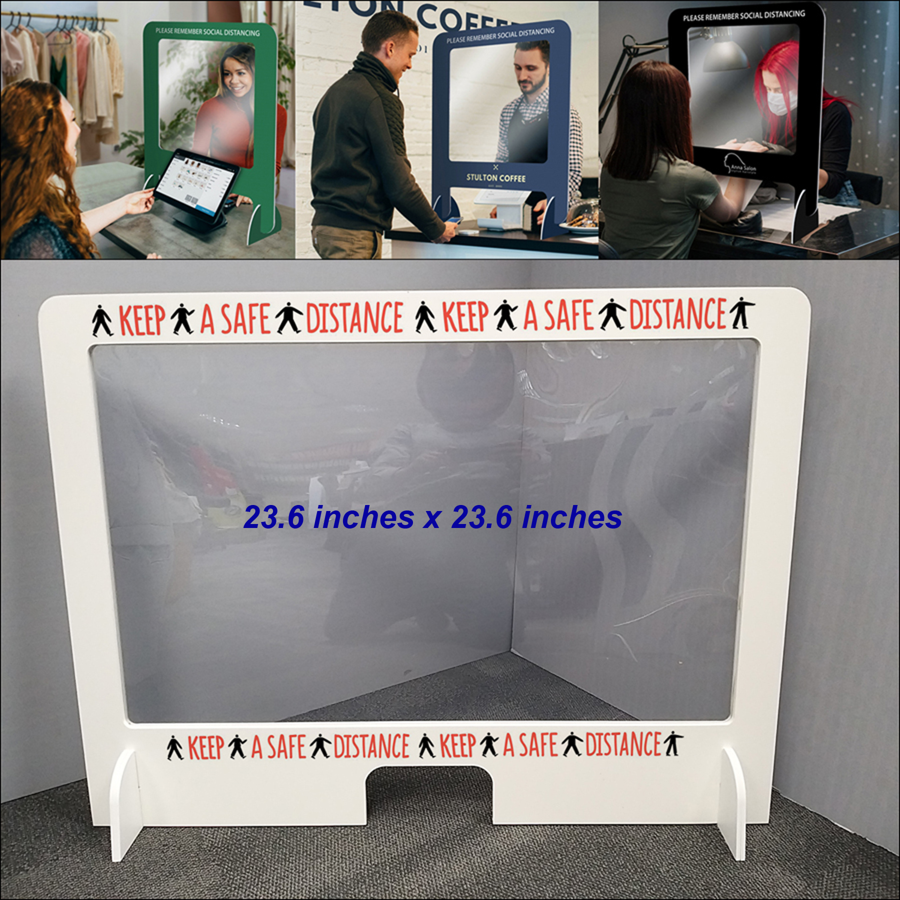 Sneeze Guard. Portable. Printed Full Color. Quick Turn Time.