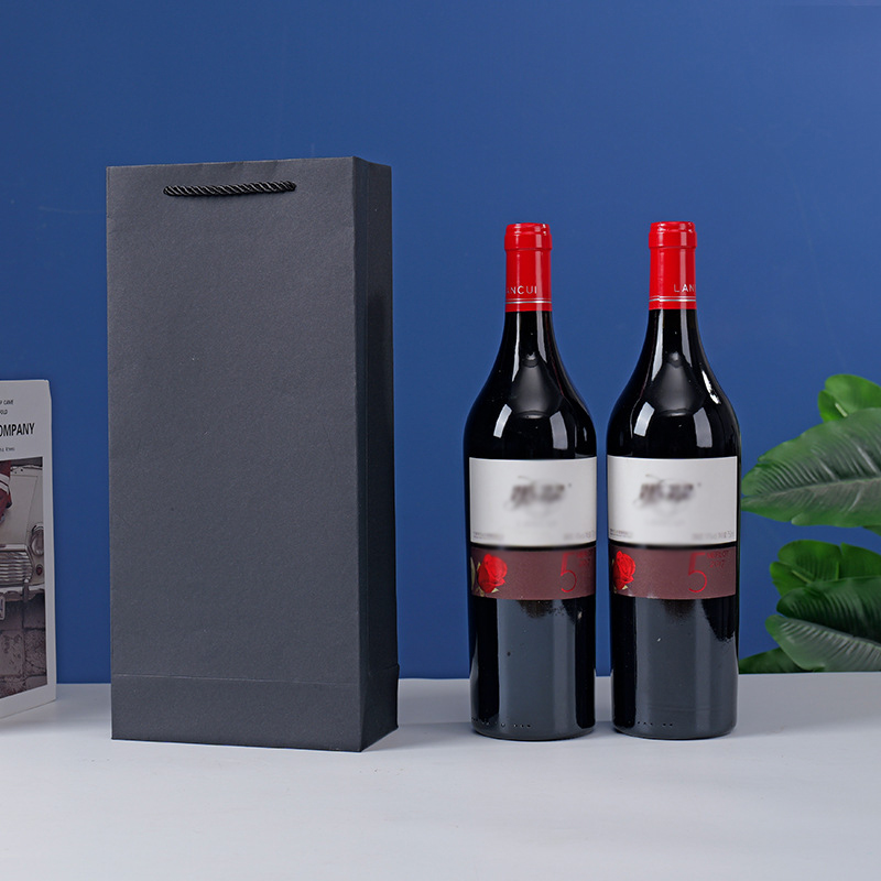 Kraft Paper Wine Bag for Two Bottles 2