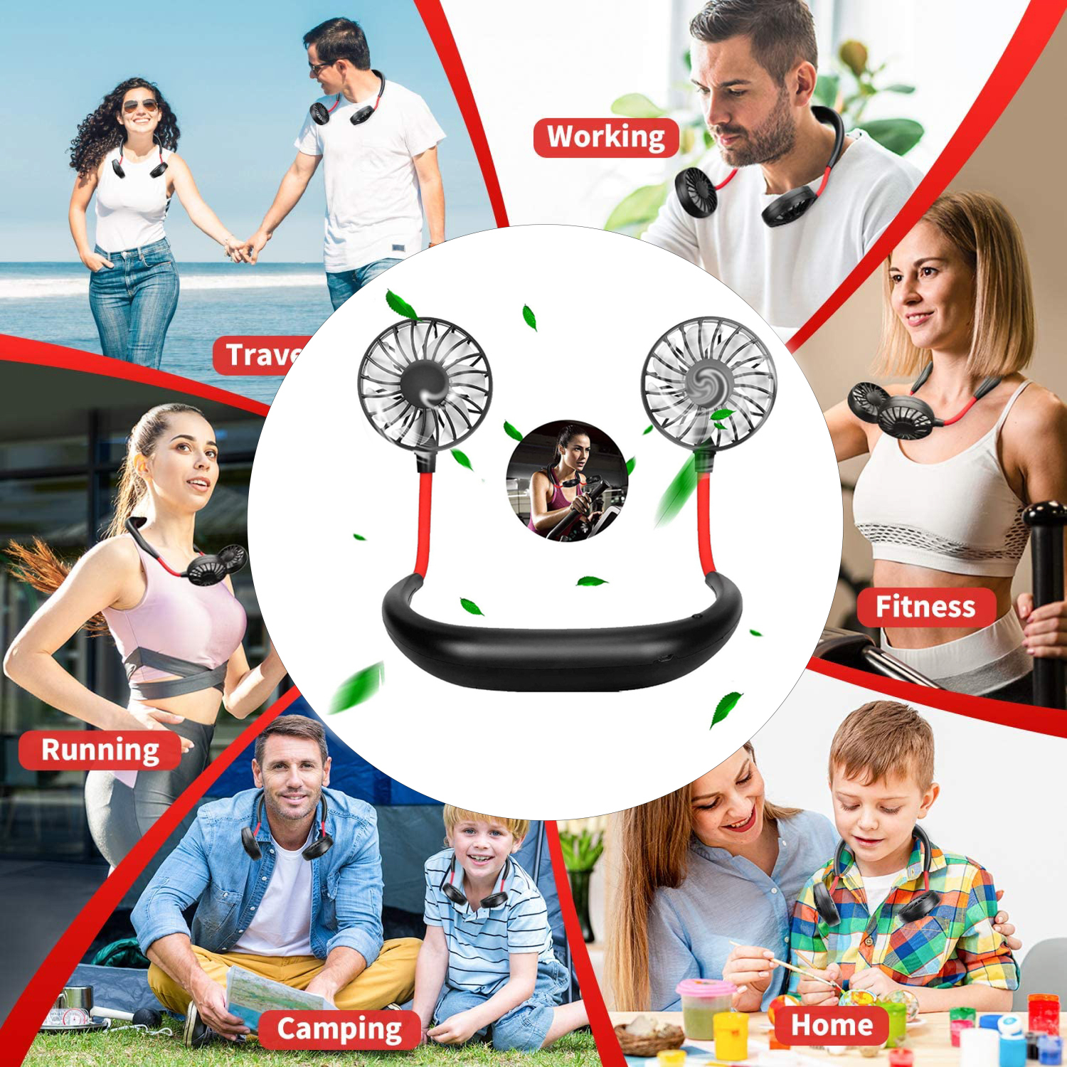 Rechargeable Hanging Neck Fan 1