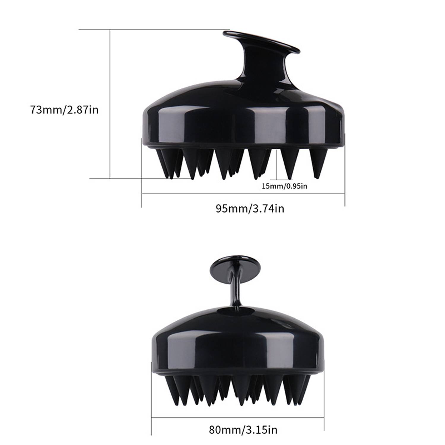 Silicone Hair Scalp Massager Brush 8