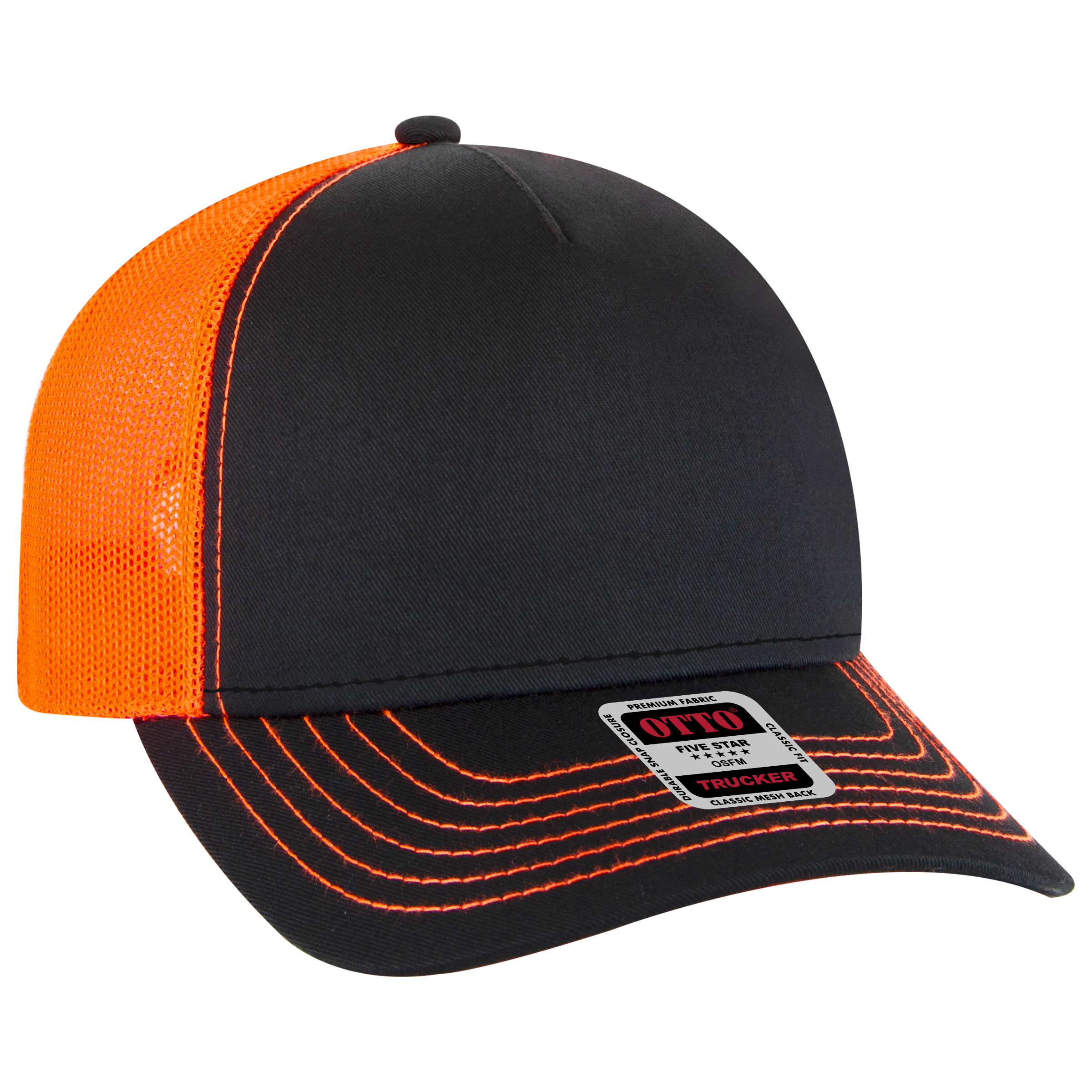 OTTO CAP® 5 Panel Low Profile Mesh Back Trucker Hat 27