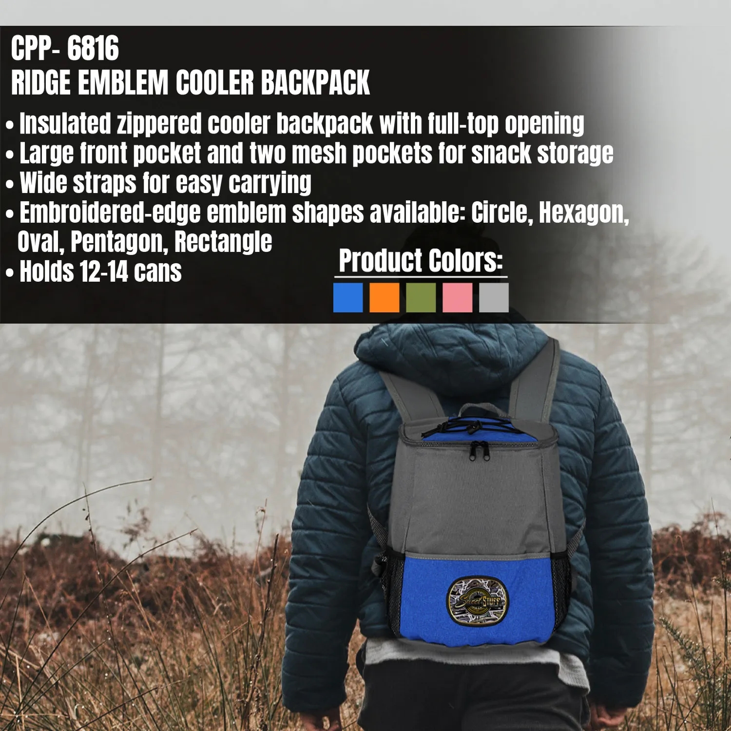 RIDGE EMBLEM COOLER BACKPACK 9