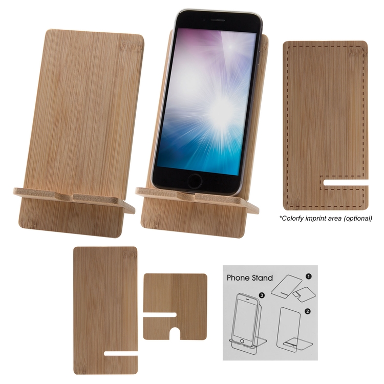 Bamboo Wood Cell Phone Stand 2
