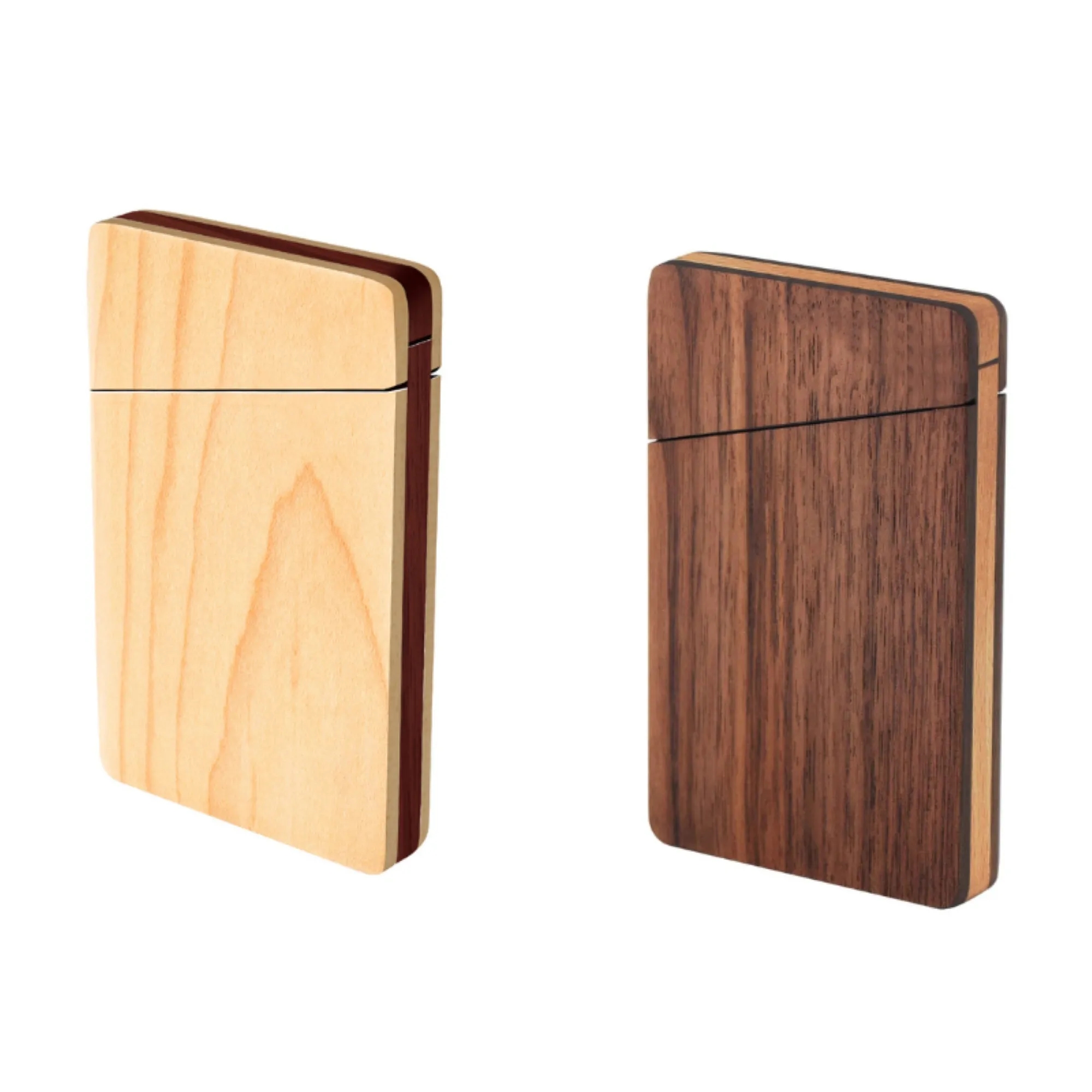 Portable Business Solid Wood Ultra Thin Card Case 4