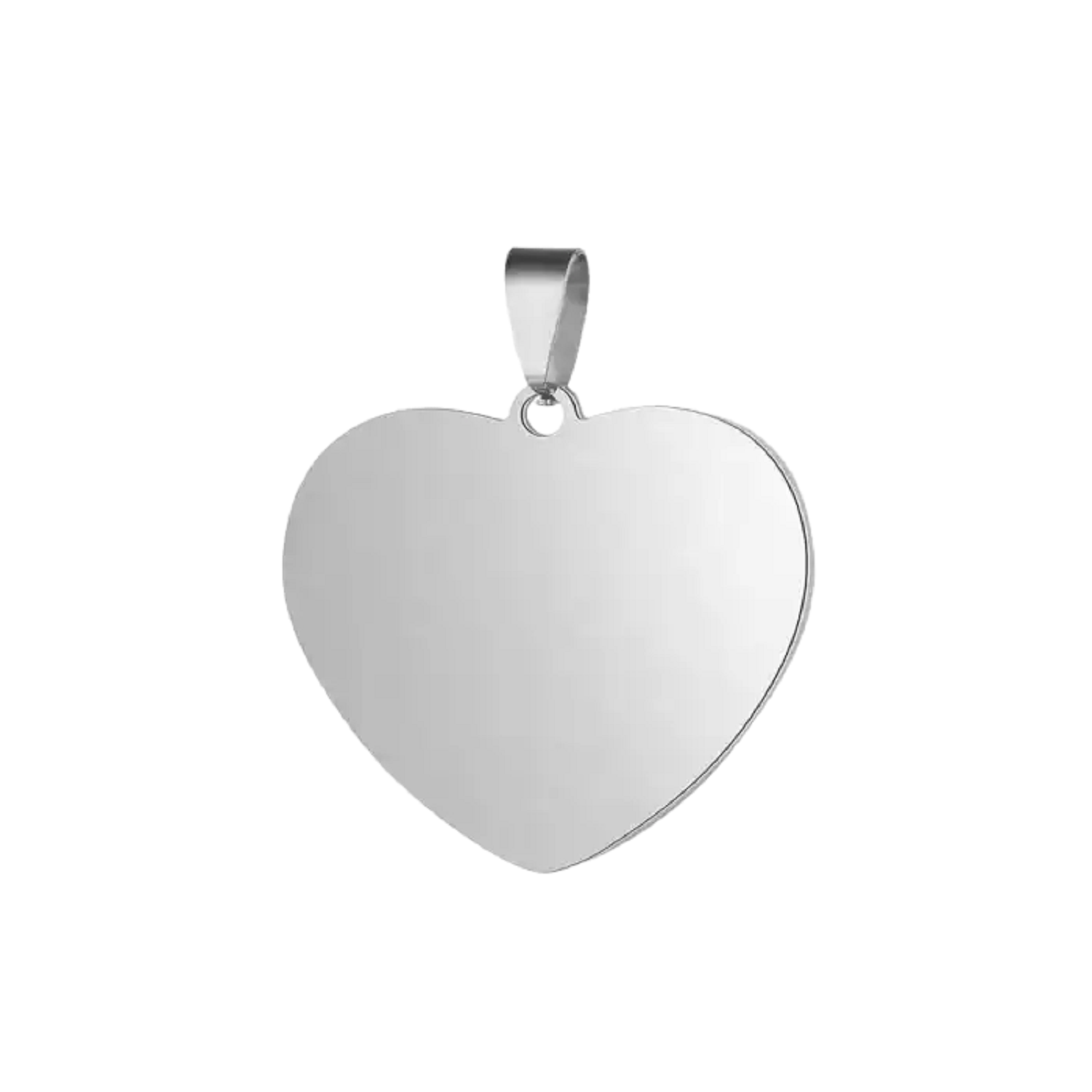 Silver Heart Style Stainless Steel Pet Tag 2