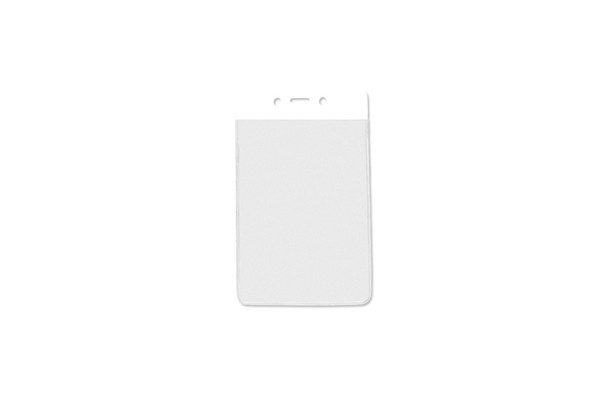 Vinyl Vertical Top Load Badge Holder (2.66"x 4.25")(White) 1