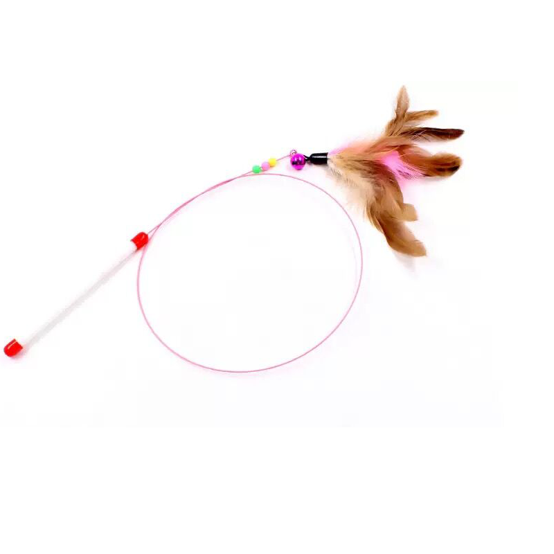 Steel Wire Feather Cat Wand 3