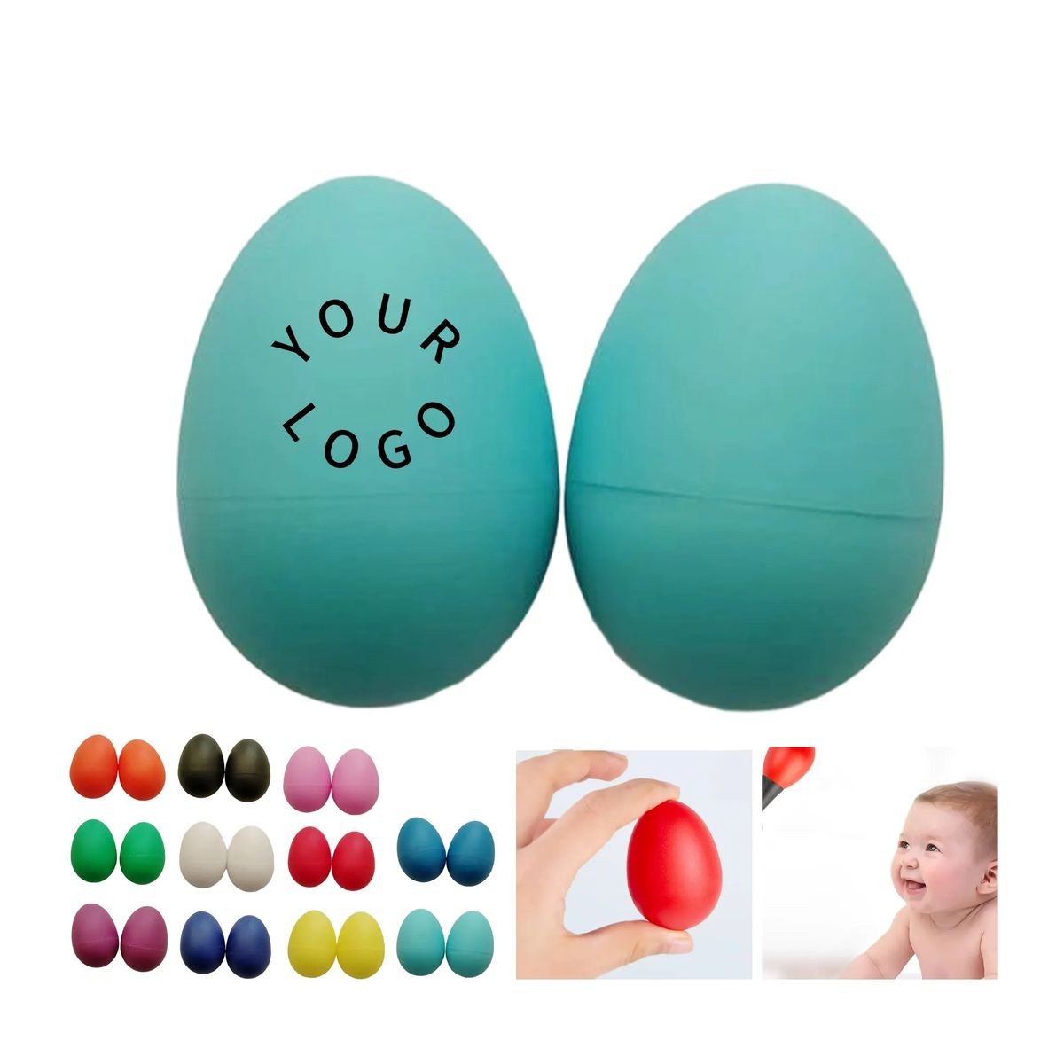 Plastic Egg Shaker for Musical Engagement, Customizable 2
