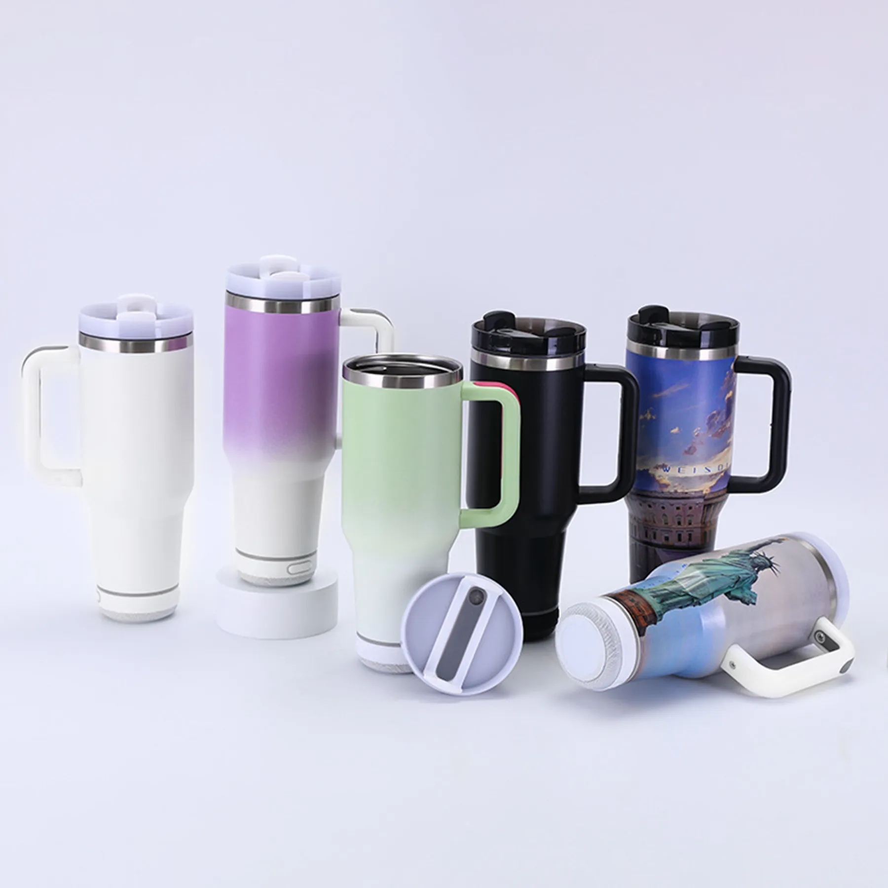 40 Oz. Wireless Speaker Stainless Steel Tumbler with Handle 6