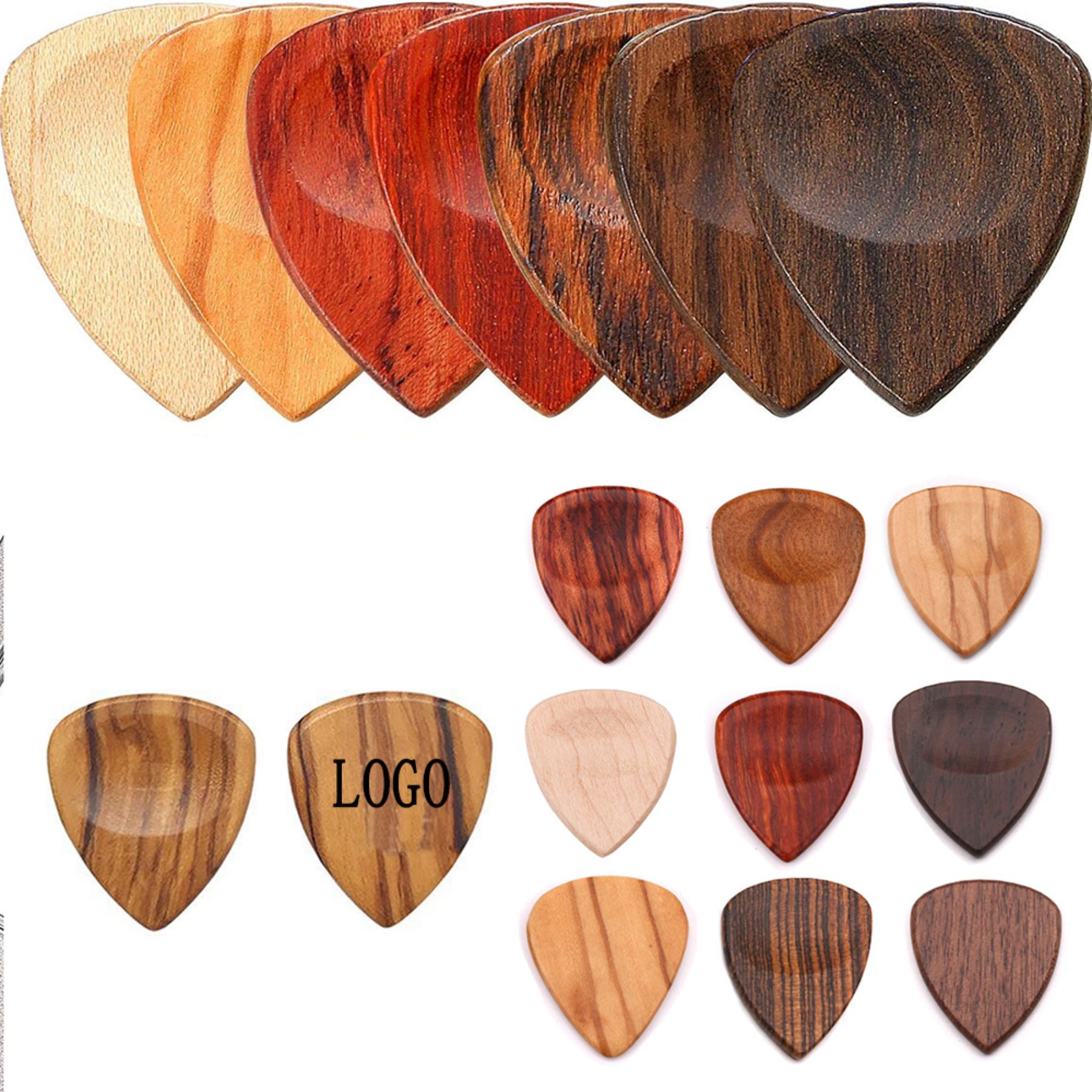 Wooden Guitar Pick 2