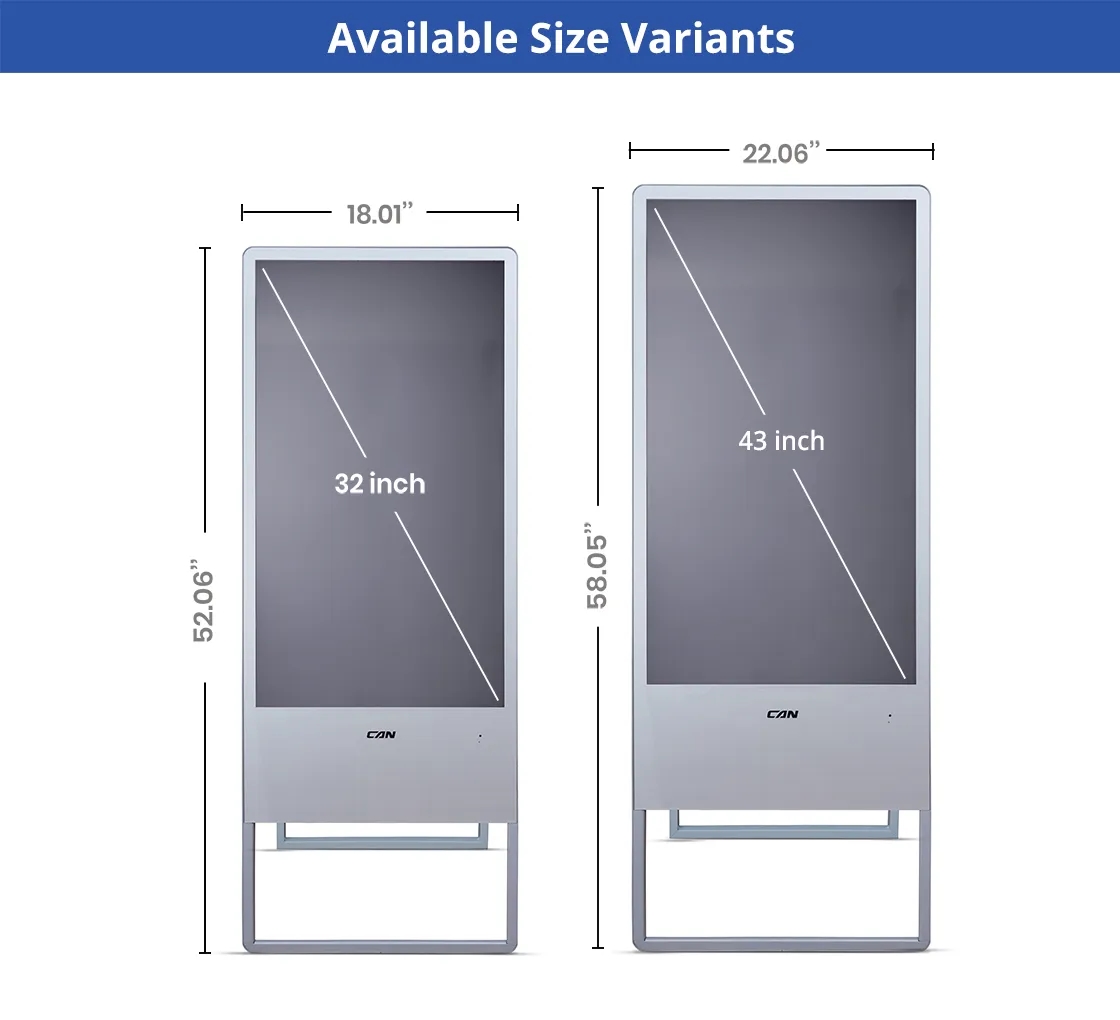 Portable LED Digital Display Signage with Floor Stand 32inch 7
