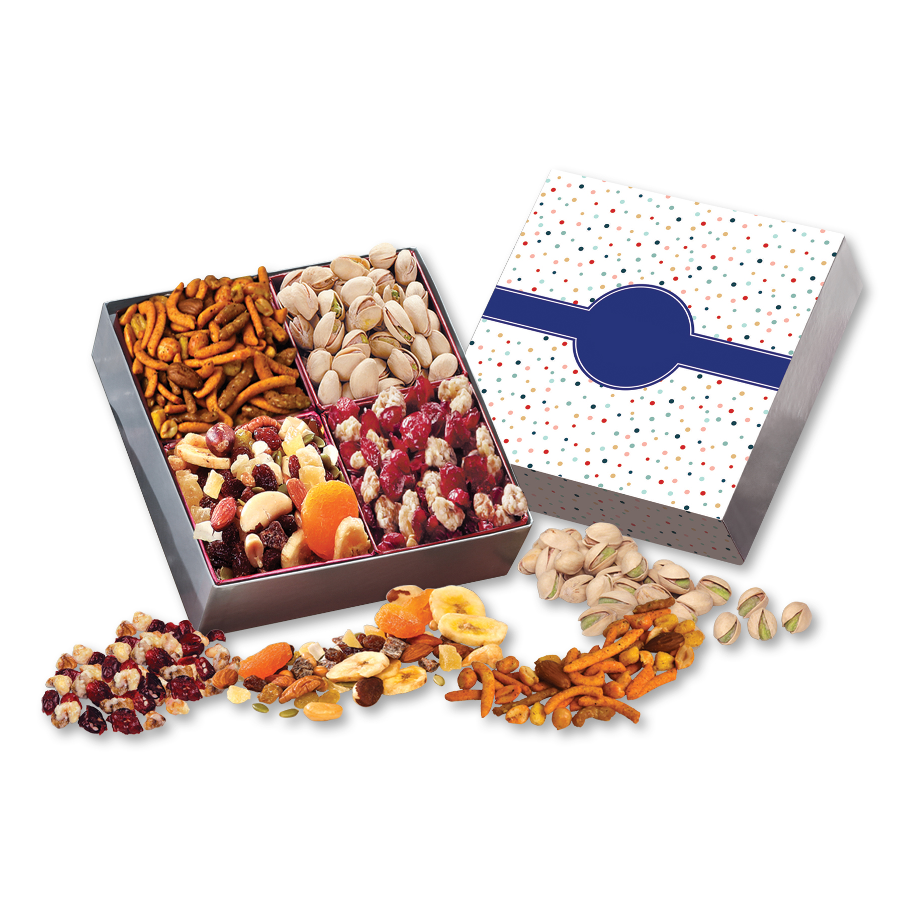 Gift Box with Gourmet Treats with Bubbles Sleeve 2