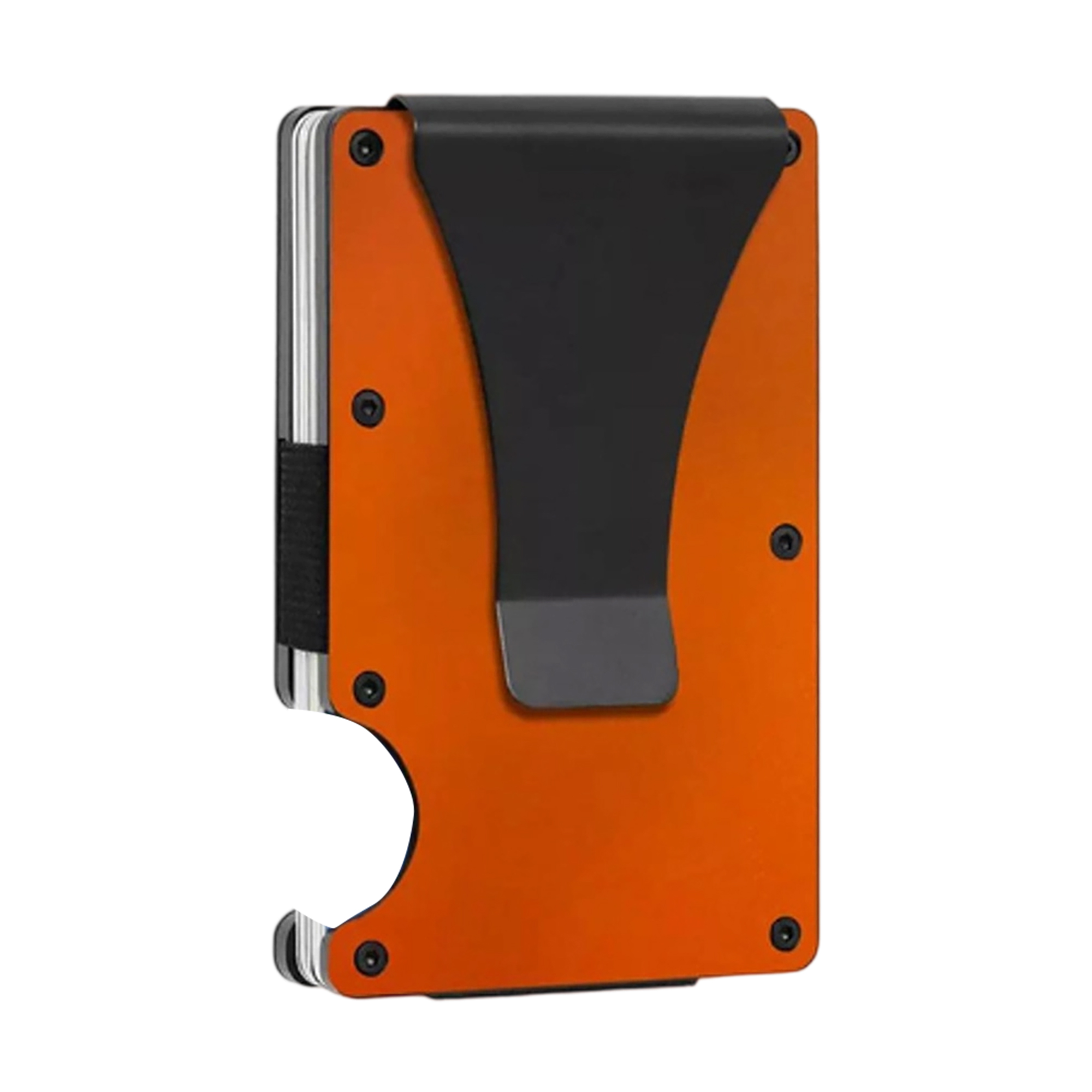 Aluminum Alloy RFID Blocking Card Wallet With Elastic Band And Money Clip 11