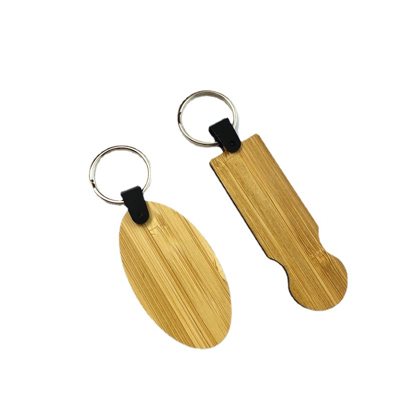 Custom Shape Bamboo Key Pendant 5