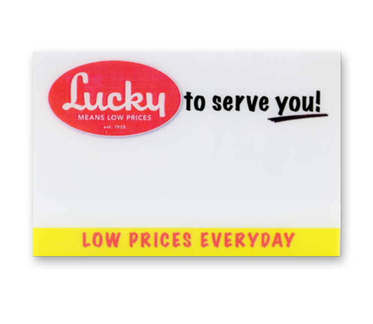 2" x 3" White Plastic Reusable Badge 6