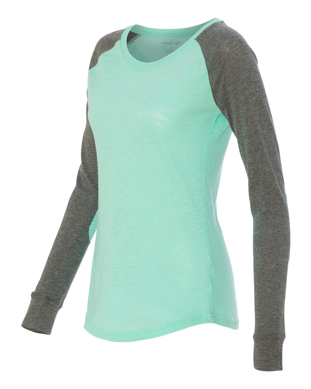 Women's Preppy Patch Slub Long Sleeve T-Shirt - T66 41