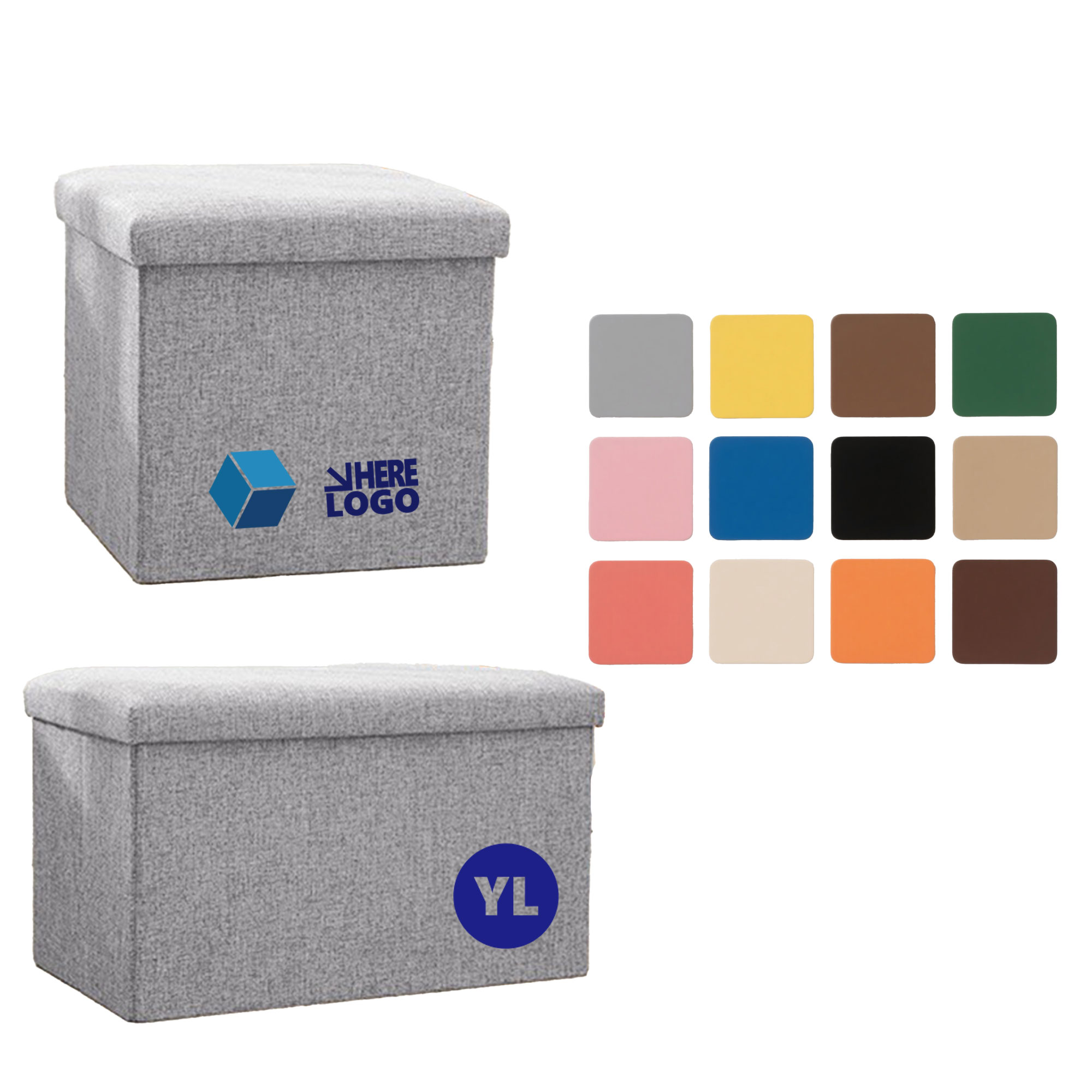 Foldable Fabric Storage Ottoman 3