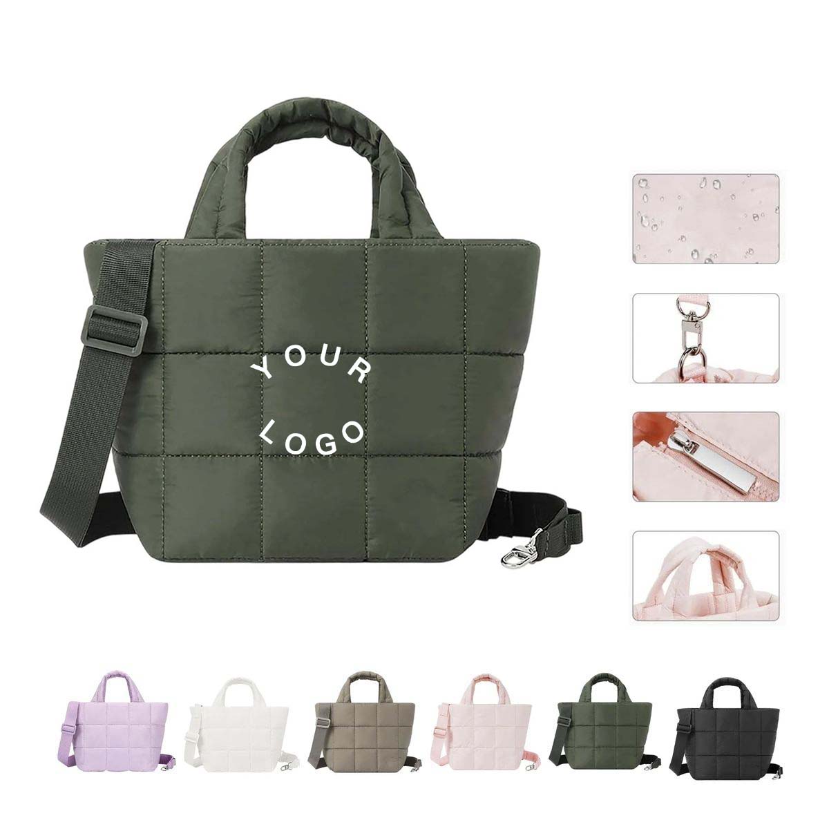 Quilted Casual Shoulder Bag with Adjustable Strap 7