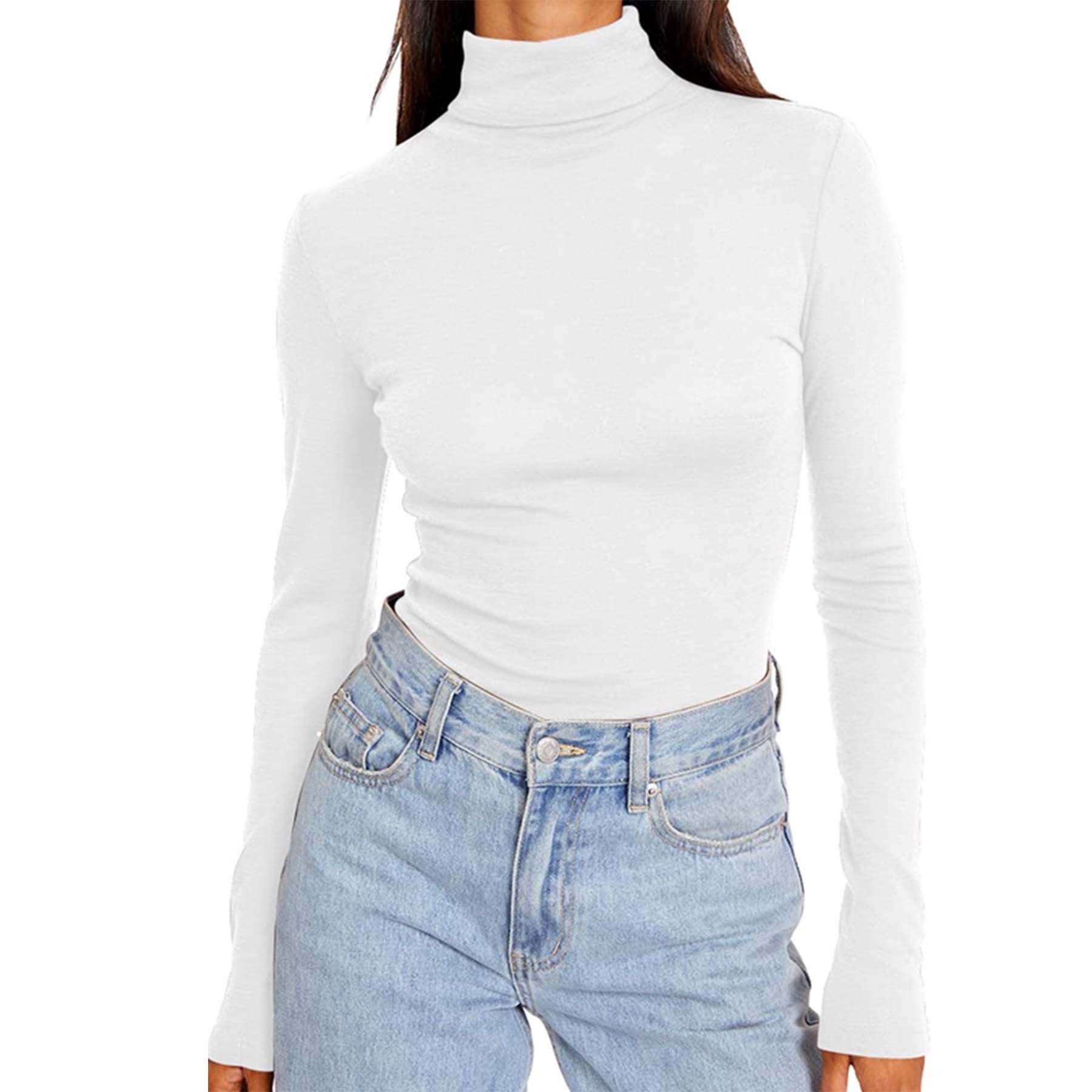 Womens Turtleneck Long Sleeve Shirt 10