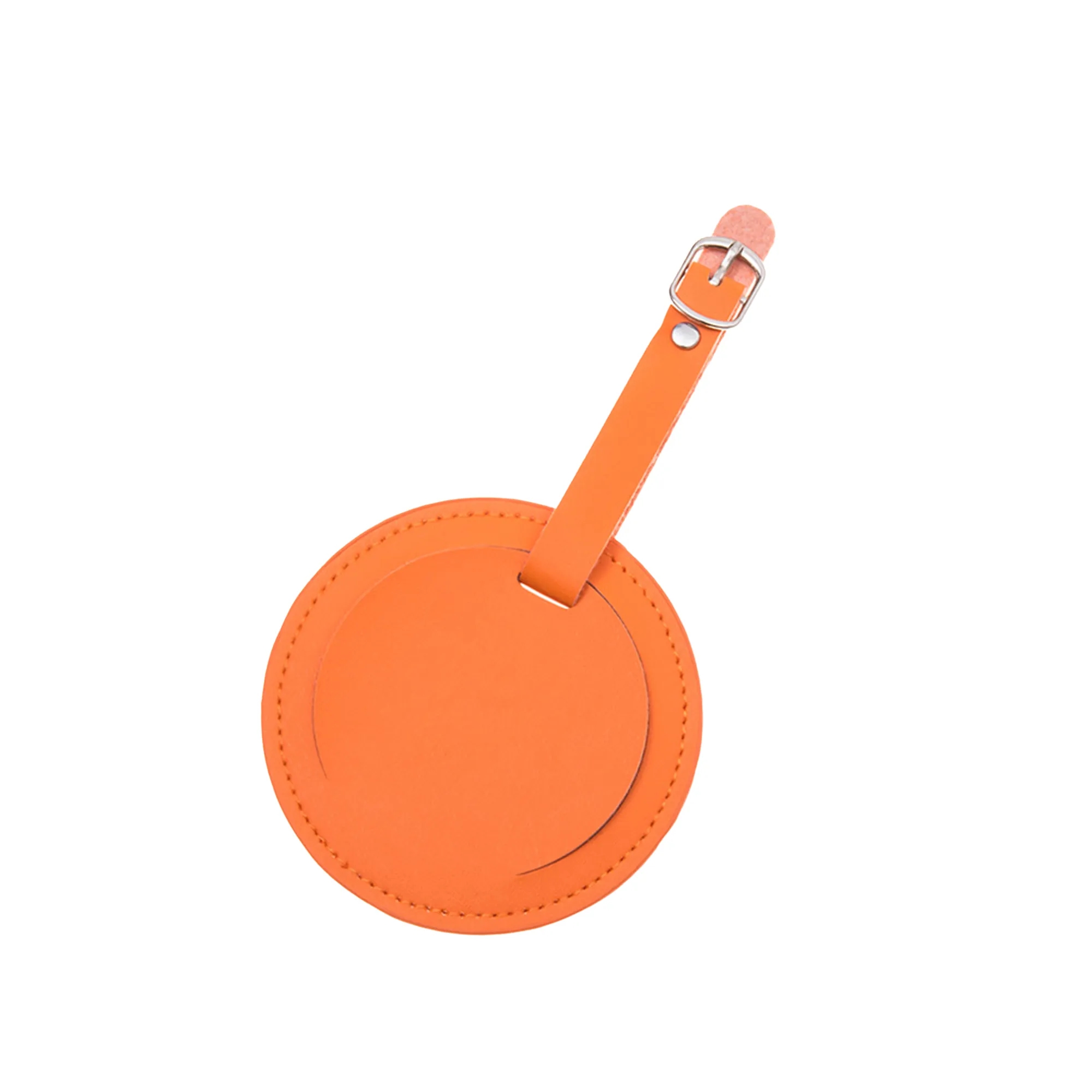 Round Leather Luggage Tag with Custom Logo 12