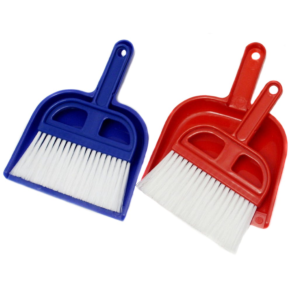Mini Dust Pan with Broom - 6.25" 2