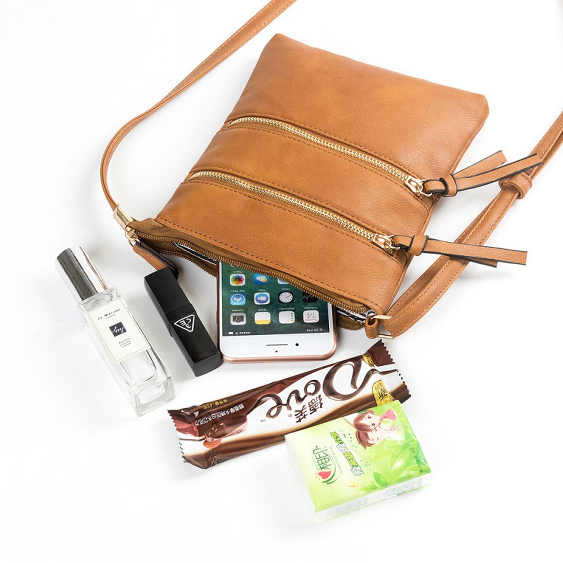 Women'S Casual Multifunctional Dual Zipper Shoulder Bag 6