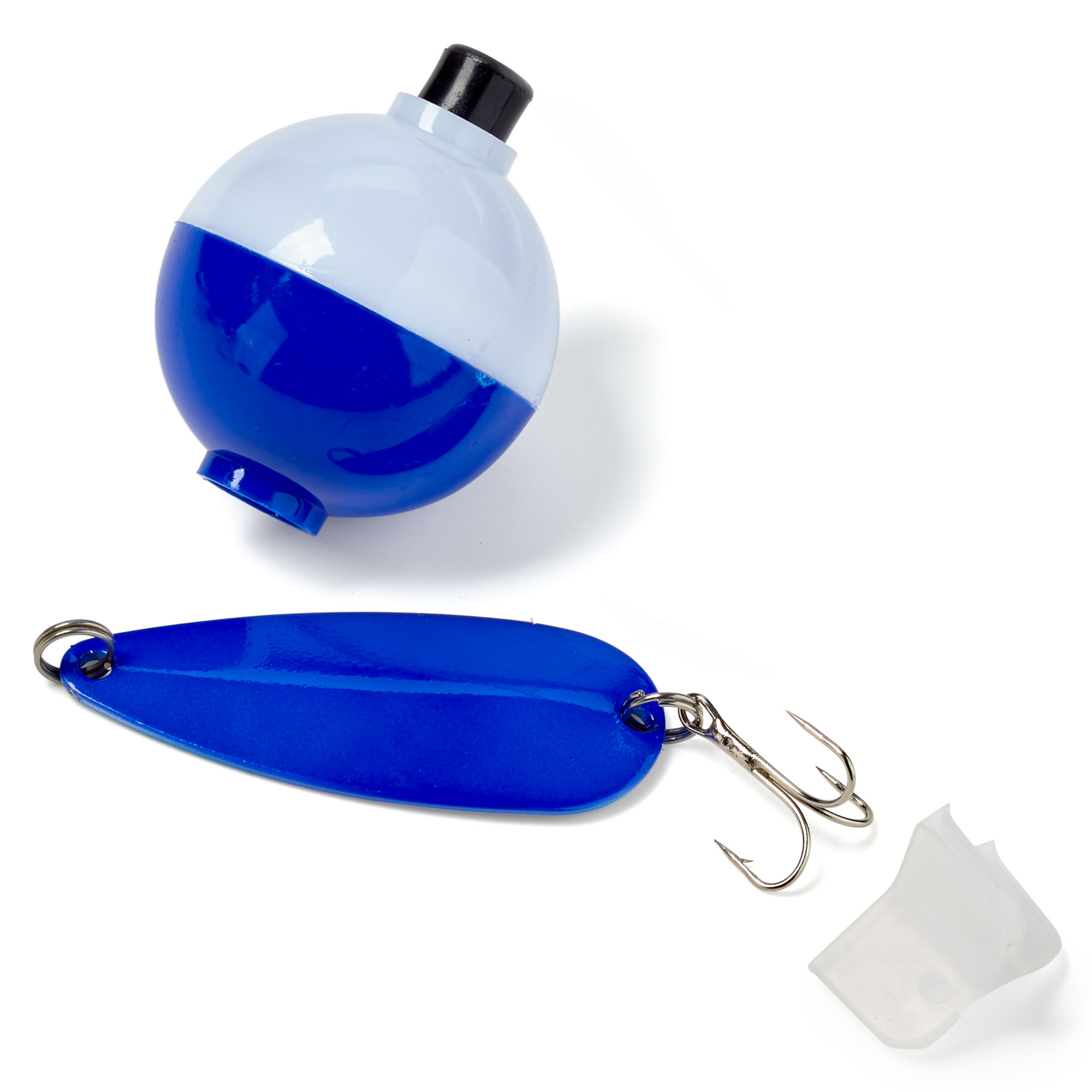 Small Spoon Fishing Lure and Bobber in Clear Tube 4