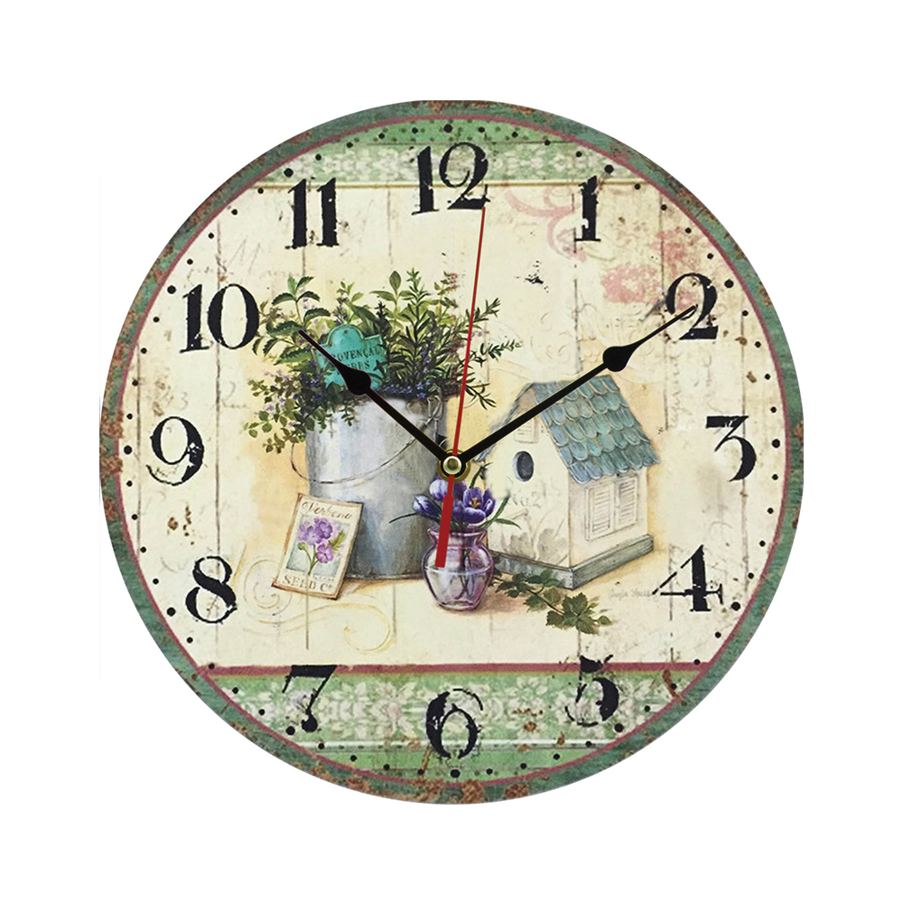 12 Inch Vintage Wooden Round Wall Clock 5
