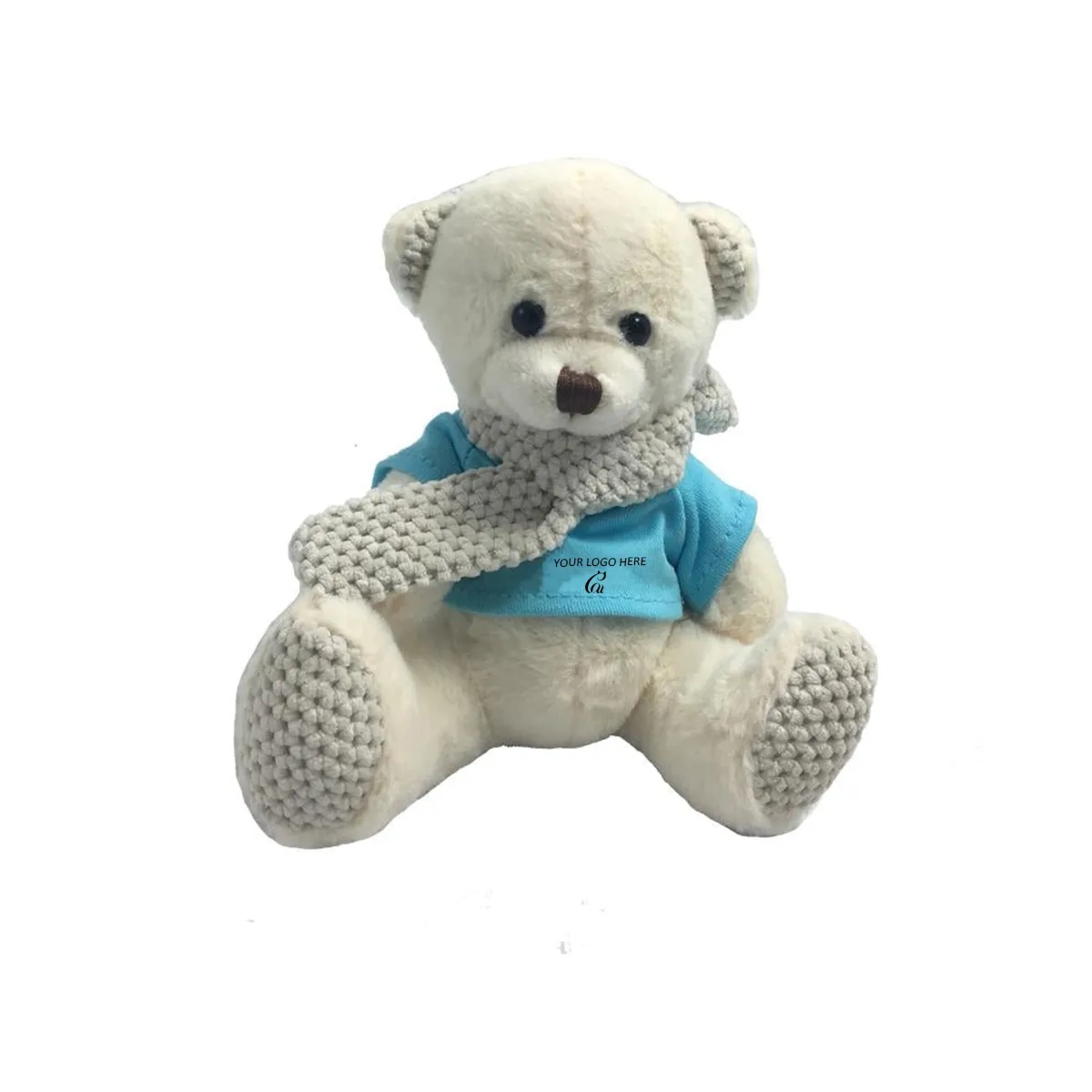 6" BEAR WITH KNITTED SCARF 3