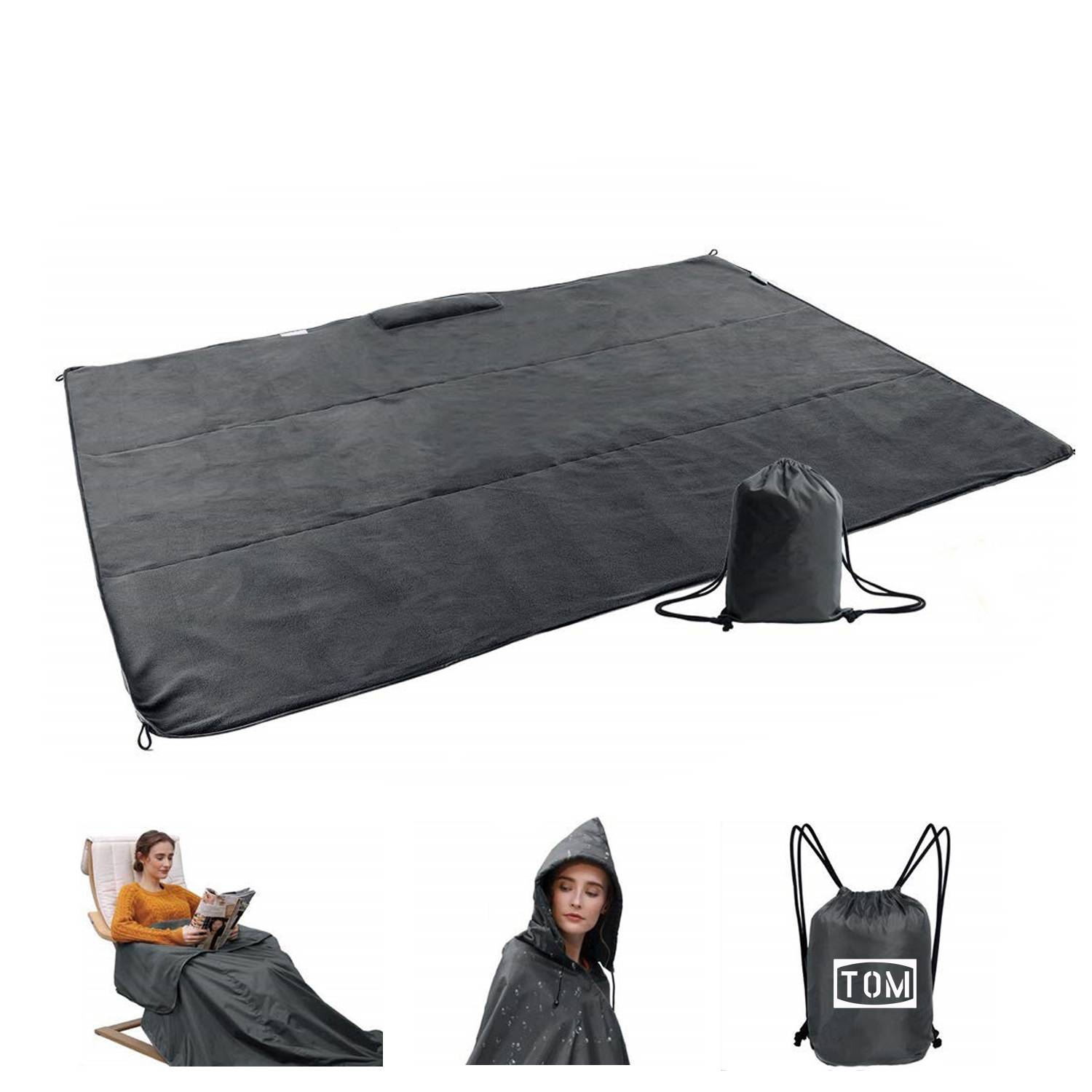 Outdoors Foldable Waterproof Hooded Raincoat Picnic Mat 5