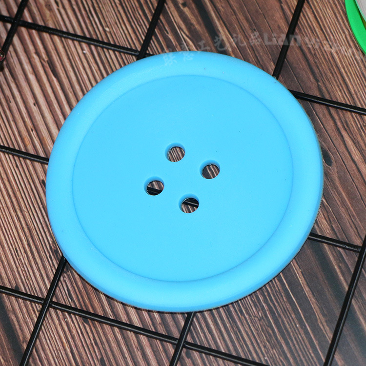 Silicone Button Shaped Coaster 6