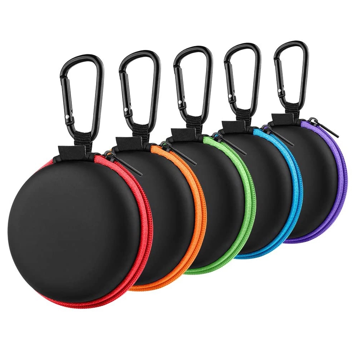Earbuds Carrying Case With Carabiners 2