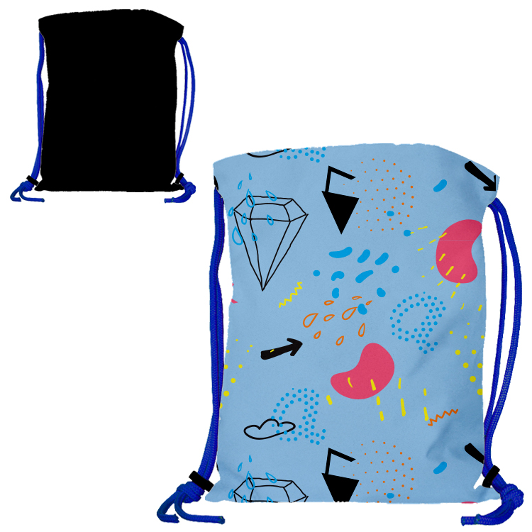 Super Drawstring Pack (One side Imprint)-Royal Heavy Rope 4