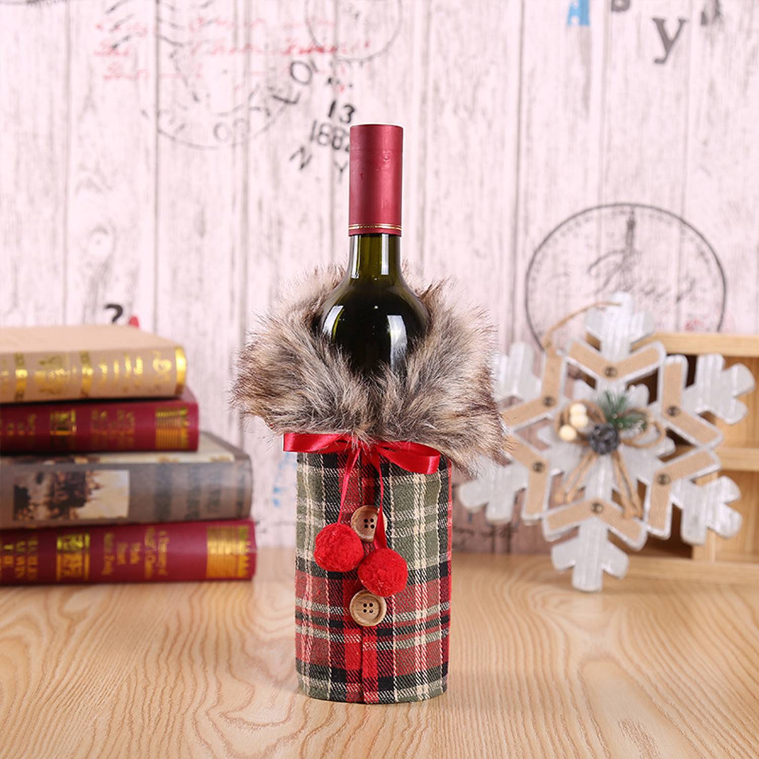 Christmas Decorations Wine Cover 3