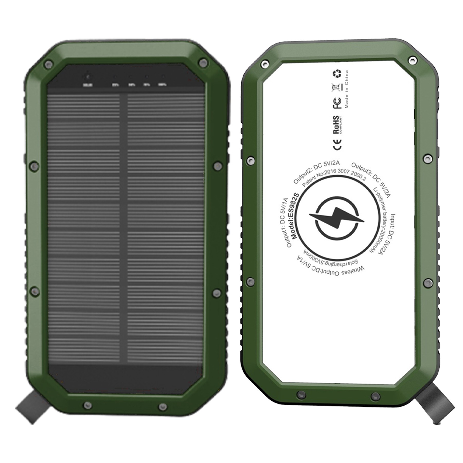 20000Mah Micro-Usb Input Wireless Solar Power Bank Flashligh 4
