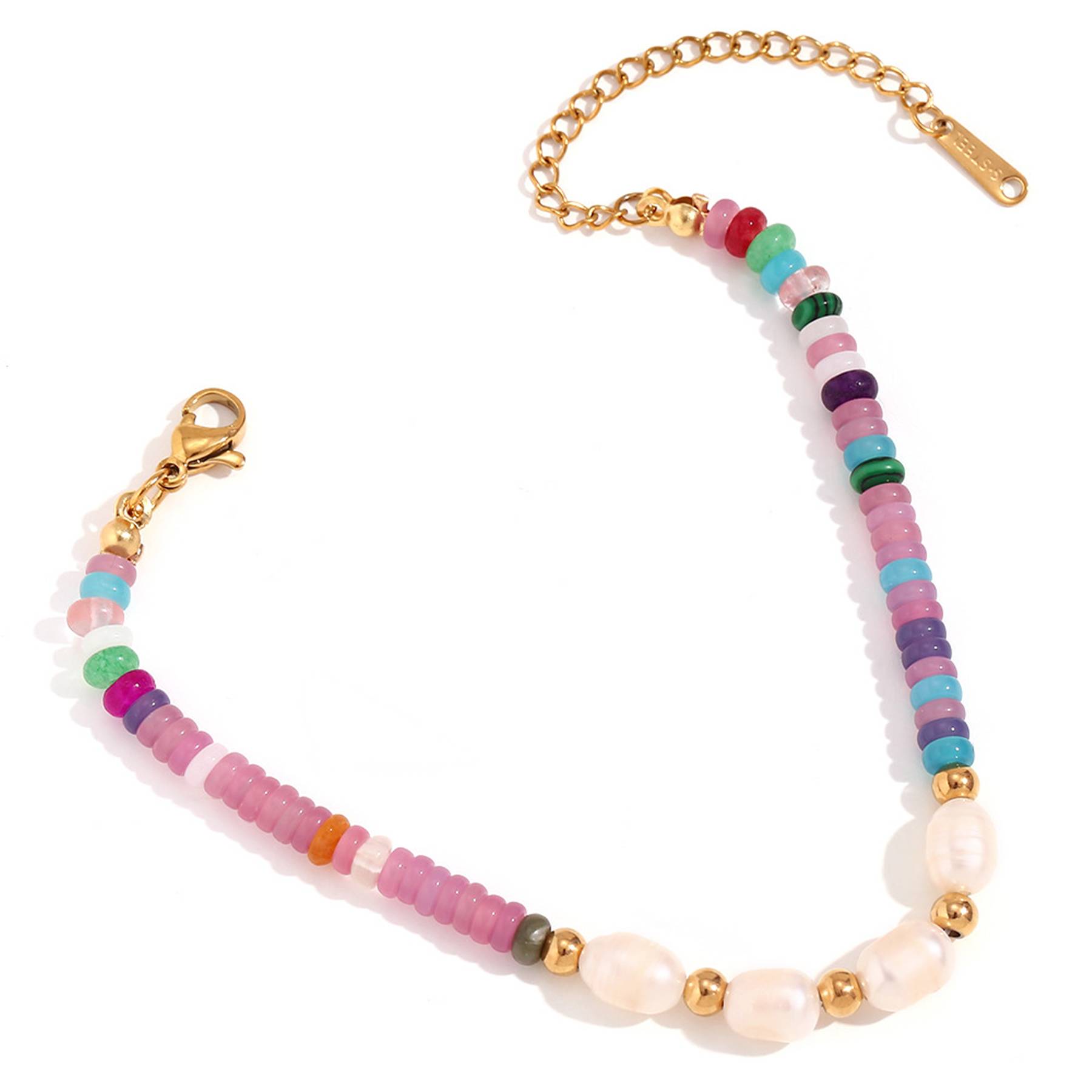 Stainless steel bohemian hand-beaded 7