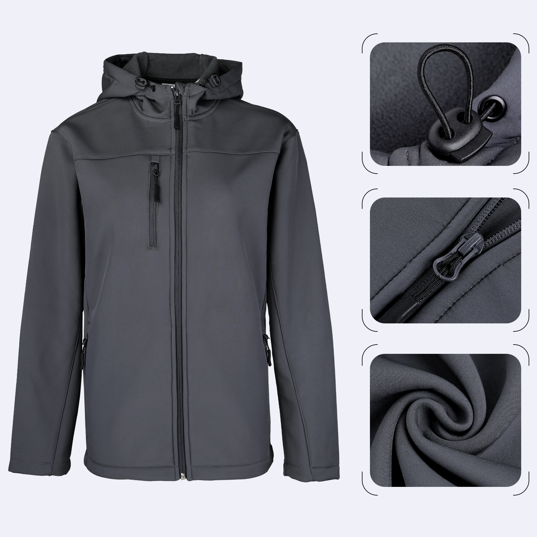 Women's Hooded Core Soft Shell Jacket 2