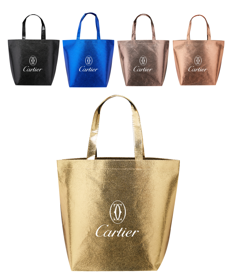 Union Printed - New Castle Non-woven Metallic Tote Bags 3