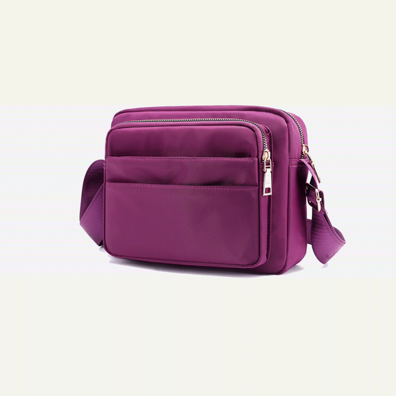 Five-Layers red purple Oxford Messenger cross-body Bag 7