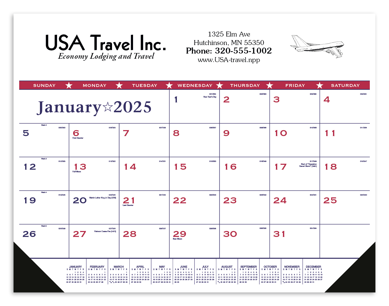 Triumph® Calendars Patriotic Desk Pad with Vinyl Corners 1
